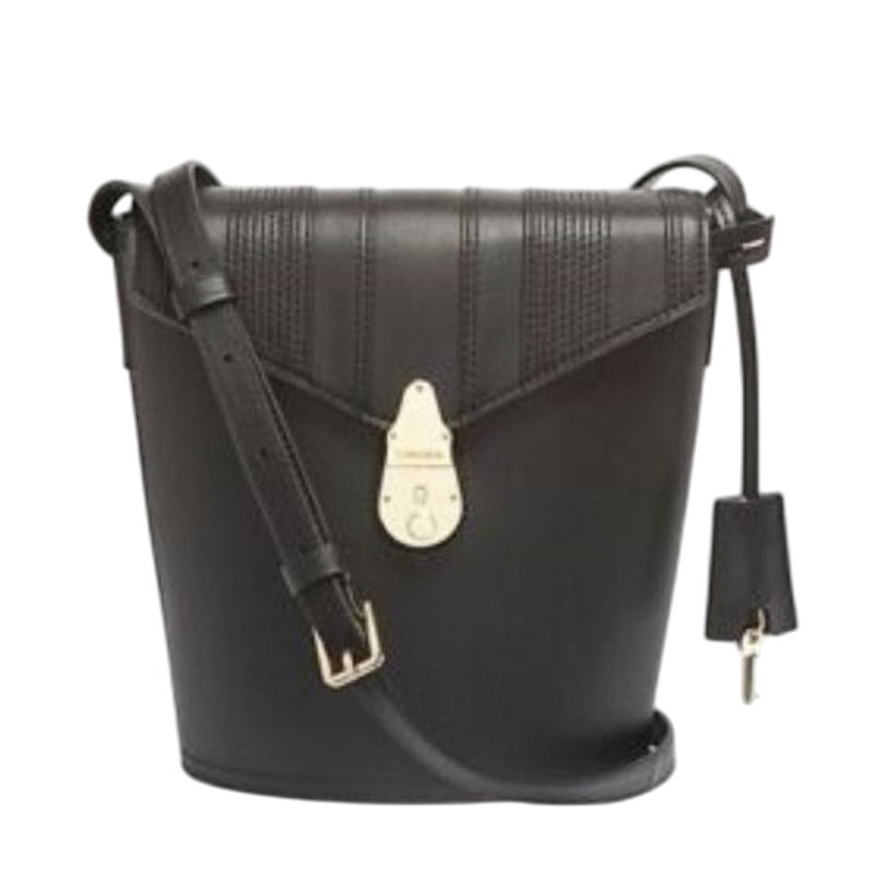 Calvin Klein “The Statement Series” Solid Black Bucket Crossbody Bag, NWT $198