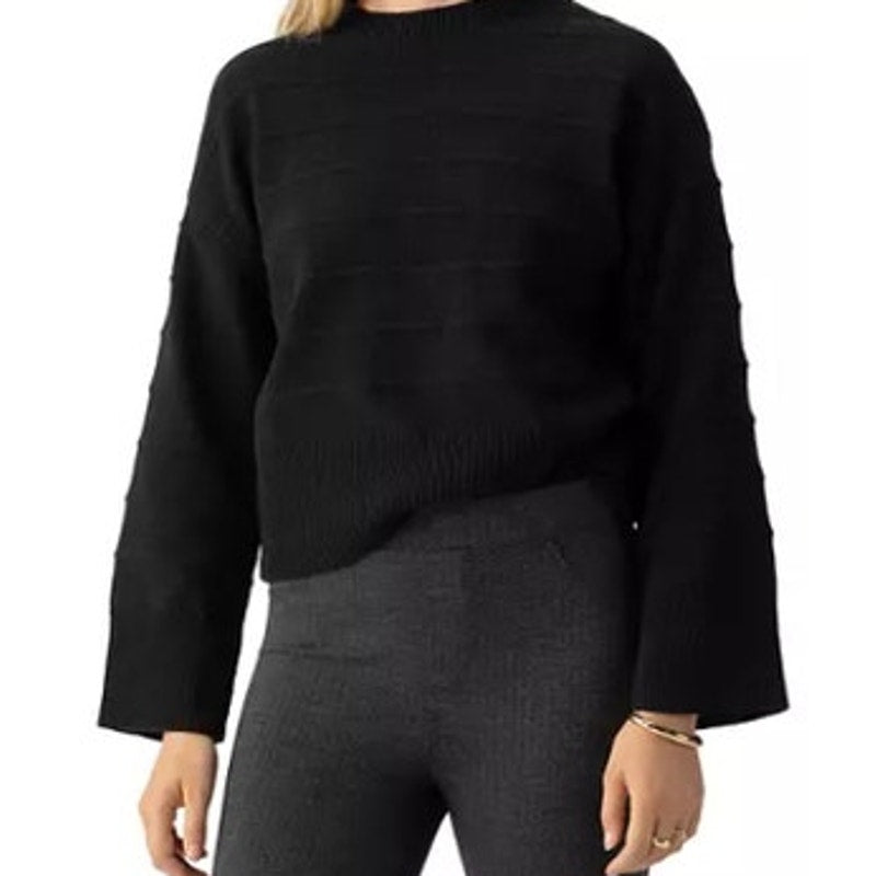 Sanctuary Women's Ottoman Stitch Crewneck Sweater in Black