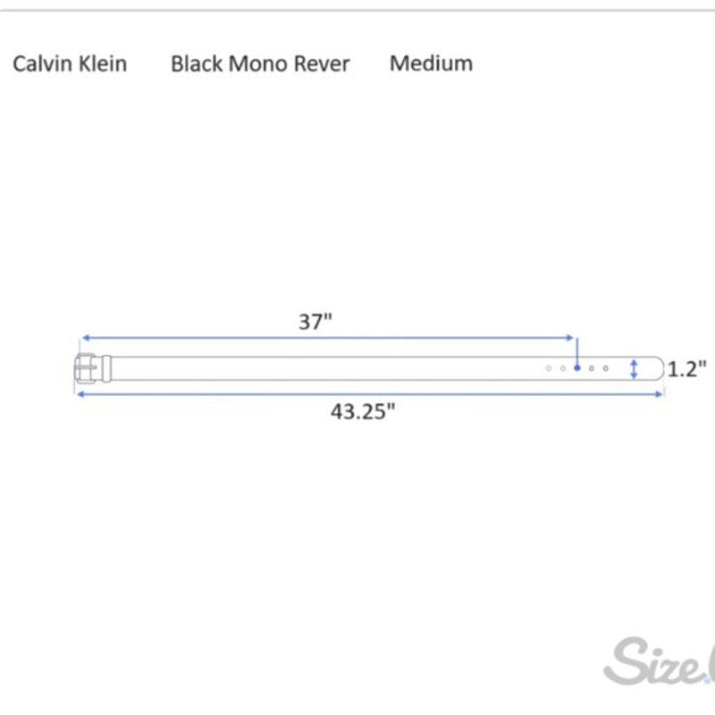 Calvin Klein Ladies Black & Gray Reversible Monogram Belt w/ Silver Buckle, NWT