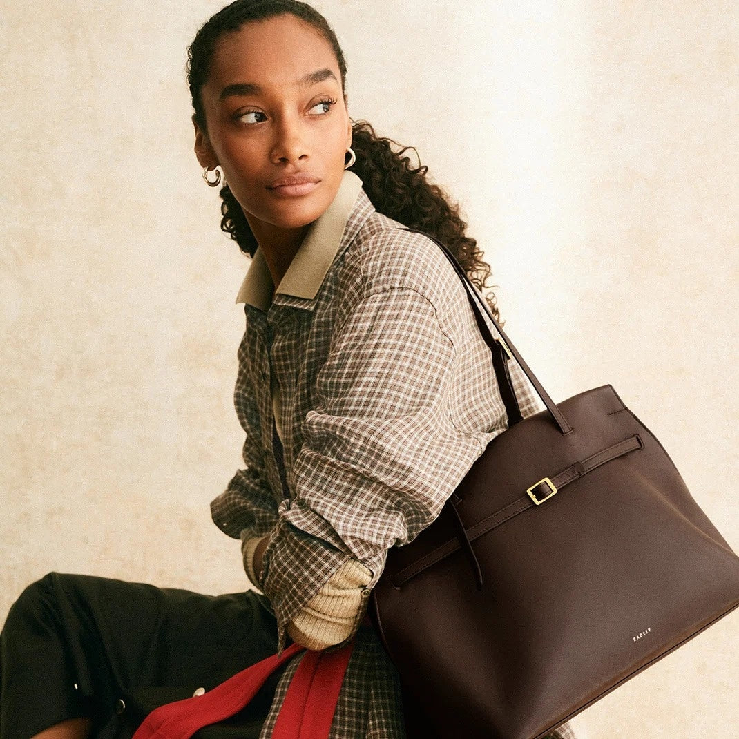Radley London The Christina Large Ziptop Shoulder Bag In Dark Oak
