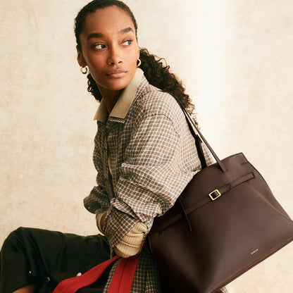 Radley London The Christina Large Ziptop Shoulder Bag In Dark Oak