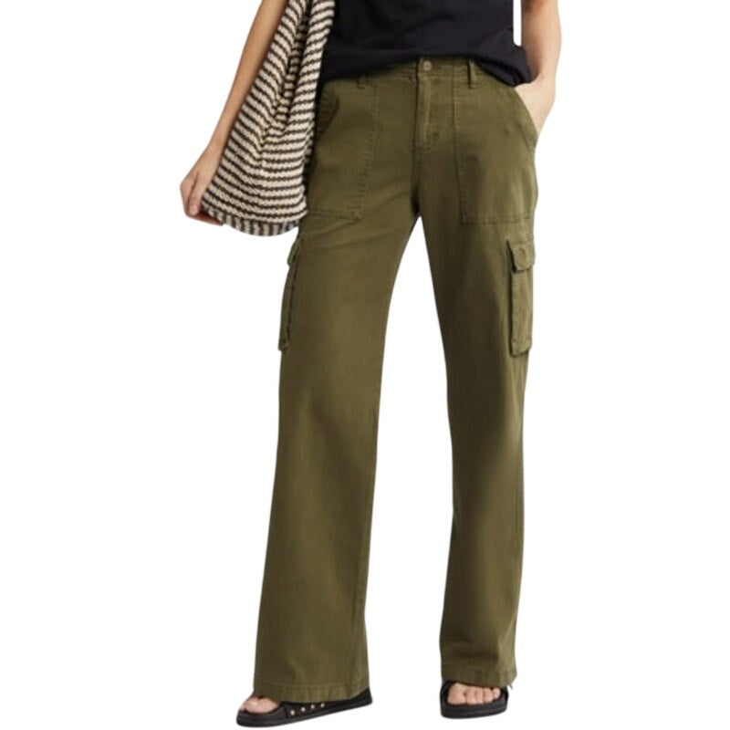 Sanctuary Women's Solid Reissue Straight-Leg Cargo Pants in Green