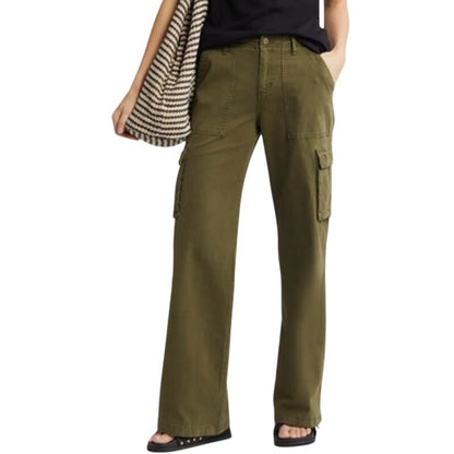 Sanctuary Women's Solid Reissue Straight-Leg Cargo Pants in Green
