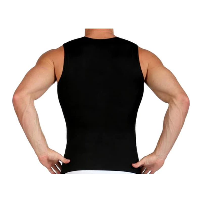 InstaSlim Pro Men's Black Sleeveless Compression Muscle Tank, Size XL