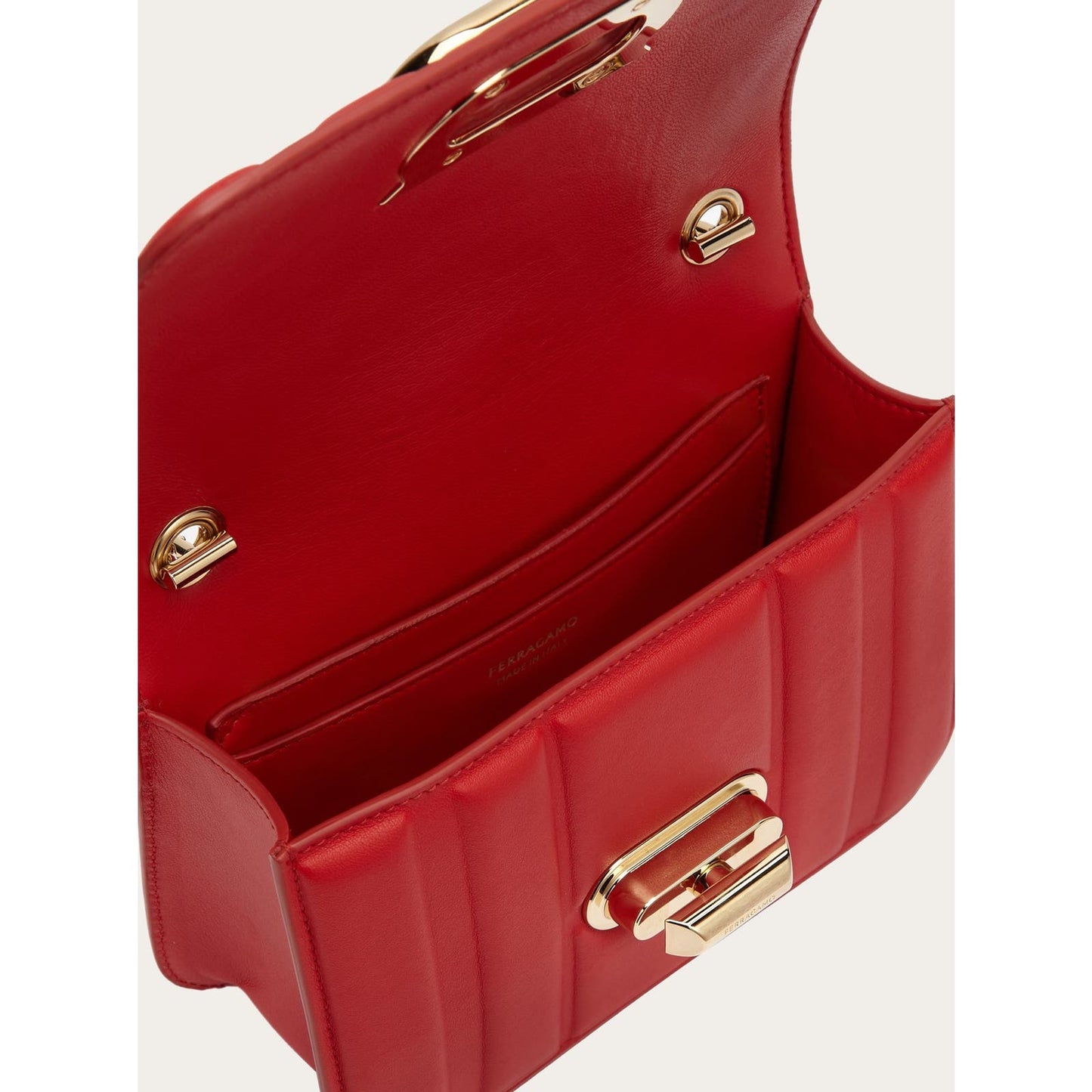 Ferragamo Women's New Gancini Crossbody Bag In Flame Red