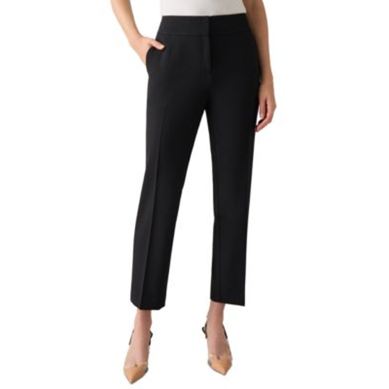 Kasper Women's Petite Dart-Detail Cropped Pants in Black