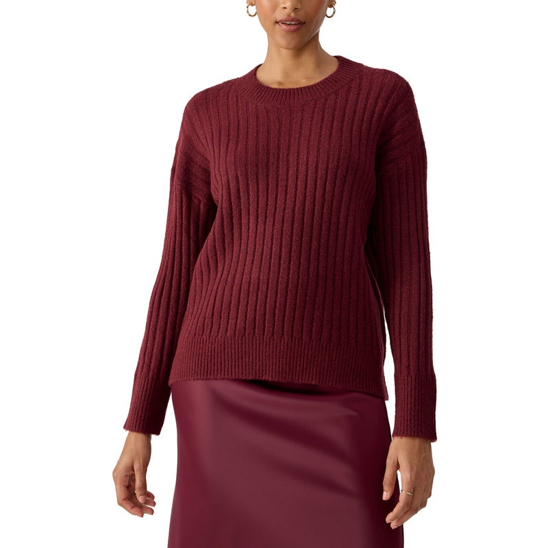 Sanctuary Women's Ribbed Crewneck Sweater In Sugar Plum