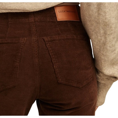 Lucky Brand Women's "Stevie" High-Rise Corduroy Jeans in Walnut Brown