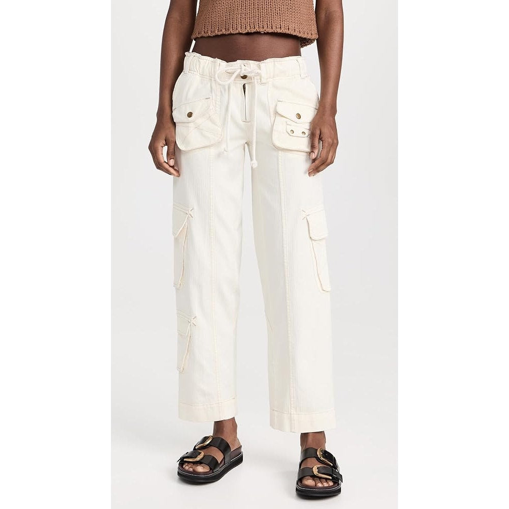 Free People Tahiti Cargo Pant In Ivory Tofu