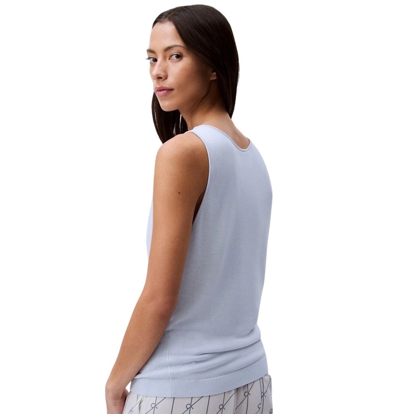 Calvin Klein Women's High-Neck Sleeveless Tank Top in Blue Cheer