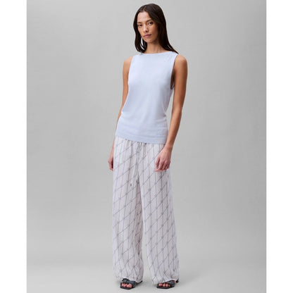 Calvin Klein Women's High-Neck Sleeveless Tank Top In Blue Cheer