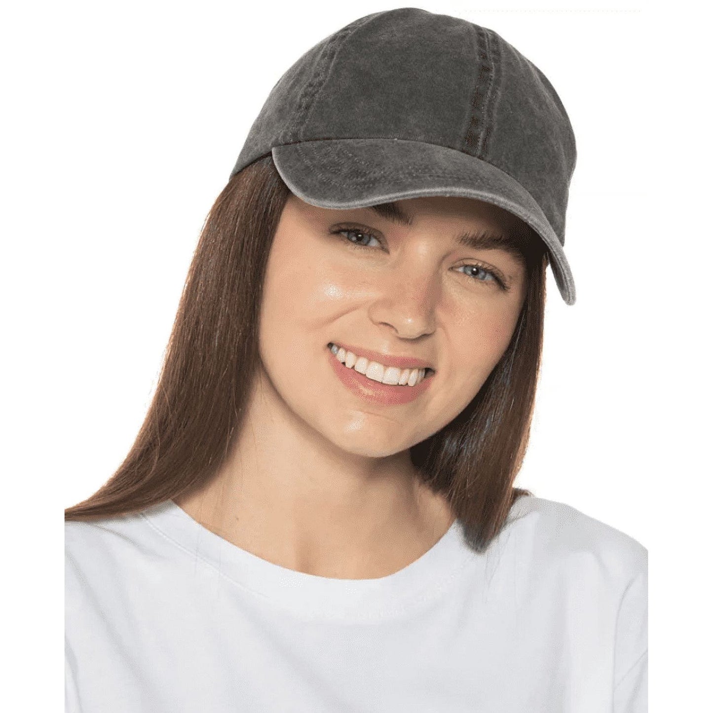 Jenni Washed Baseball Hat In Denim Black