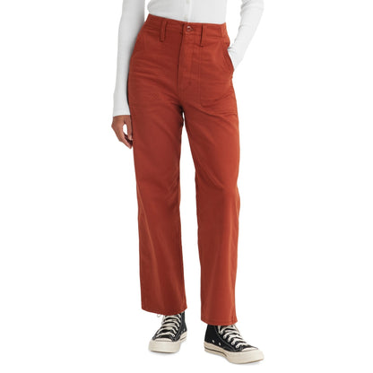 Levi's Women's Surplus High Rise Straight Leg Pants in Burnt Henna Twill