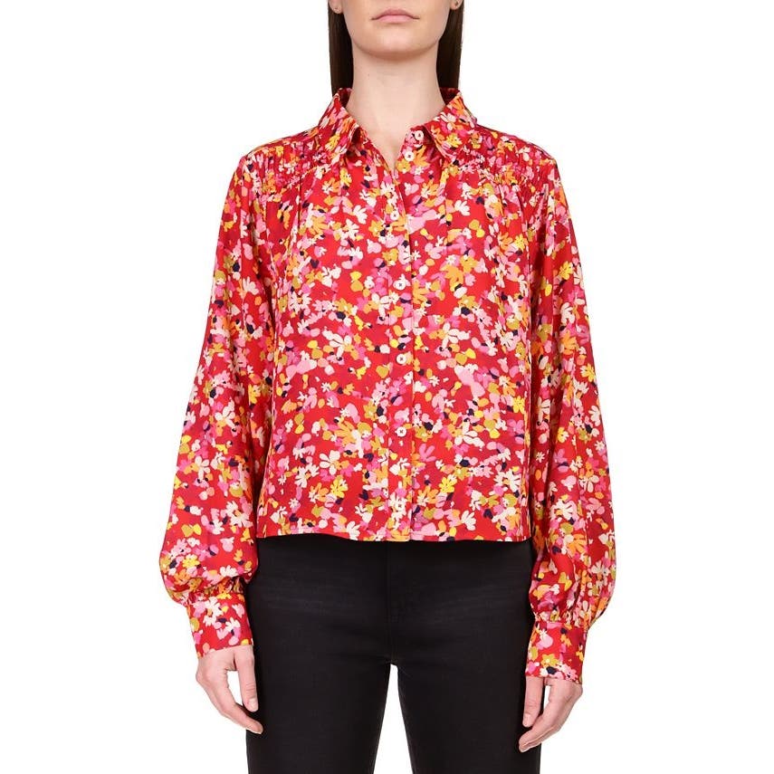 SANCTUARY Women's New Day Printed Shirt, Size XS