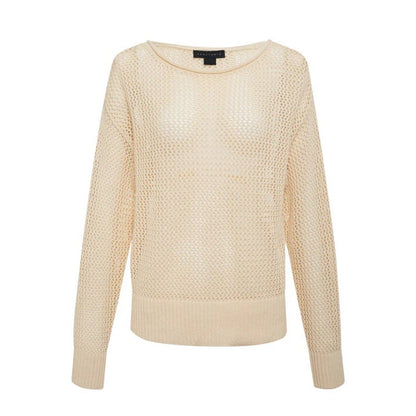Sanctuary Women's Open Knit Sweater in Birch Tan