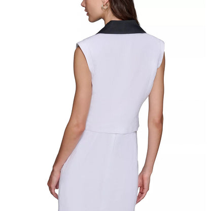 KARL LAGERFELD PARIS Women's Jacket & Square Neck Dress in White