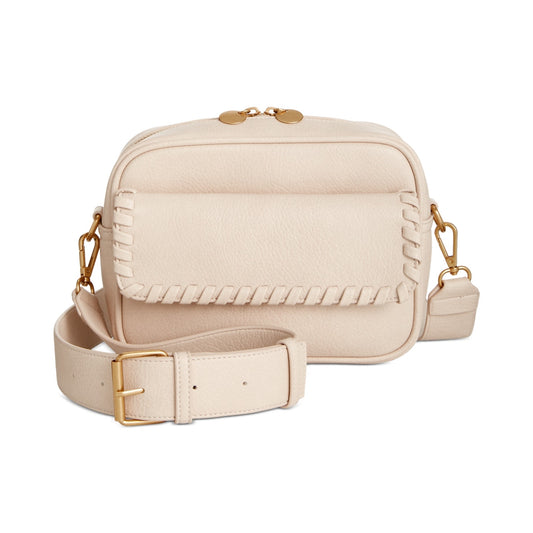 Style & Co. Women's Whipstitch Camera Crossbody Bag in Alabaster Tan