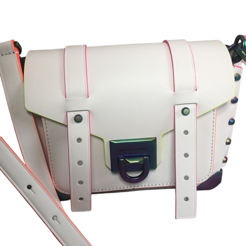Michael Kors Holographic Optic White Messenger Bag, “Manhattan”, NWT!
