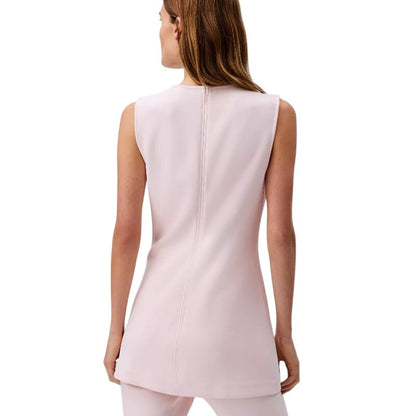 Calvin Klein Women's Sleeveless Tailored Knit Tunic Top in Pearl Pink