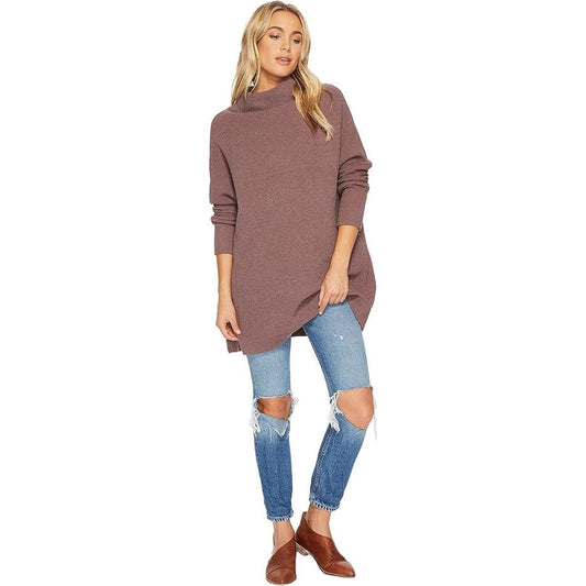 Free People  Ottoman Slouchy Tunic Sweater Nutmeg, Size XS