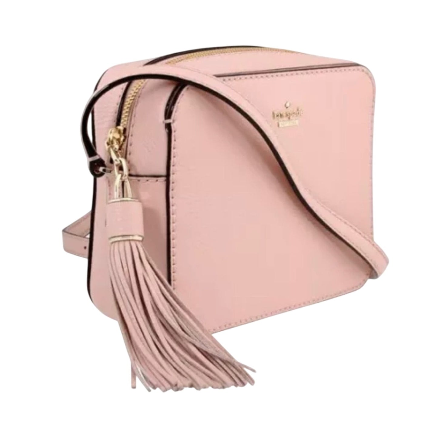 Kate Spade “Kingston Drive” Pale Pink Leather Crossbody Bag, Gold Hardware