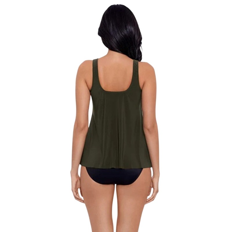 Miraclesuit Illusionists Ursula Underwire Tankini Swim Top in Nori Green