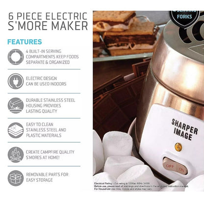 SHARPER IMAGE Electric S'mores Maker 8-Piece Kit