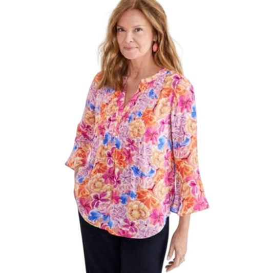 Style & Co. Plus Size "Tina" Textured Pintuck Top in Gigi Wine Blush