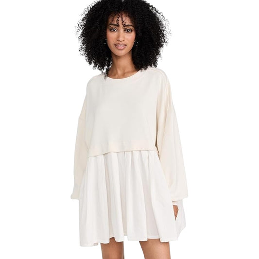 Free People Women's "Eleanor" Sweater Dress in Ivory, Size Small