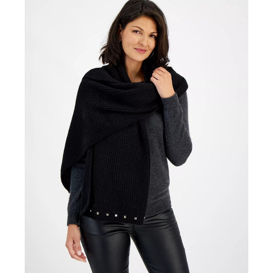 I.N.C. International Concepts Studded Scarf Women's One Size Plum Neck Warmer