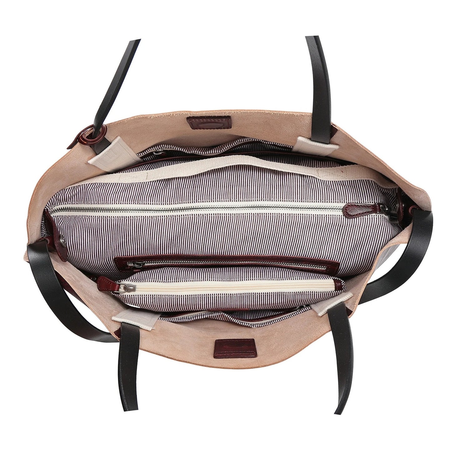 OLD TREND Women's Genuine Leather "Forest Island" Tote Bag in Rusty Red