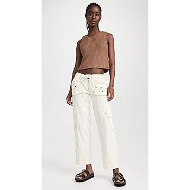 Free People Tahiti Cargo Pant In Ivory Tofu