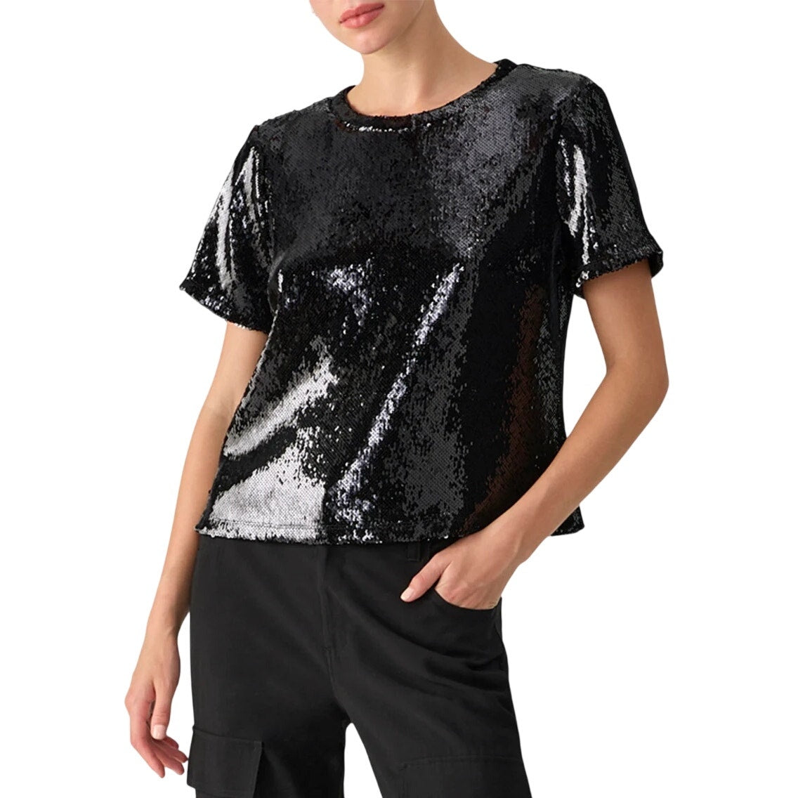 Sanctuary Women's Perfect Sequin Top in Black