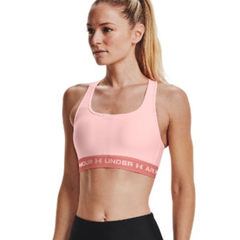 Under Armour Pale Pink Padded Crossback Sports Bra, Size Large, NWT!!