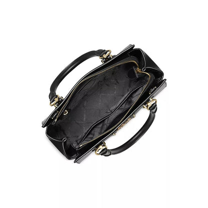 MICHAEL Michael Kors "Marilyn" Medium Satchel in Black Tan Leopard Print