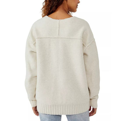 FREE PEOPLE Women's Care FP Eastwood Tunic Sweater Oatmeal