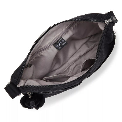 Kipling "Izellah" Medium Across Body Shoulder Bag in Signature Emblem Black