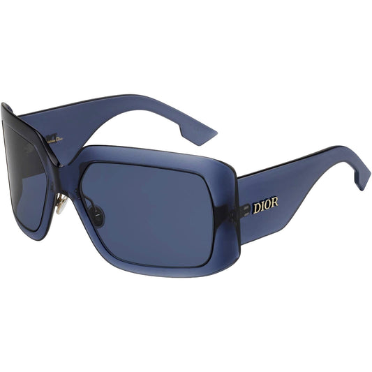 Dior Large Blue “So Light 2” Sunglasses, Black Leather Case