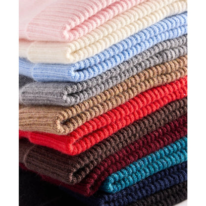 Charter Club 100% Cashmere Cuffed Beanie in Vanilla Ice Cream