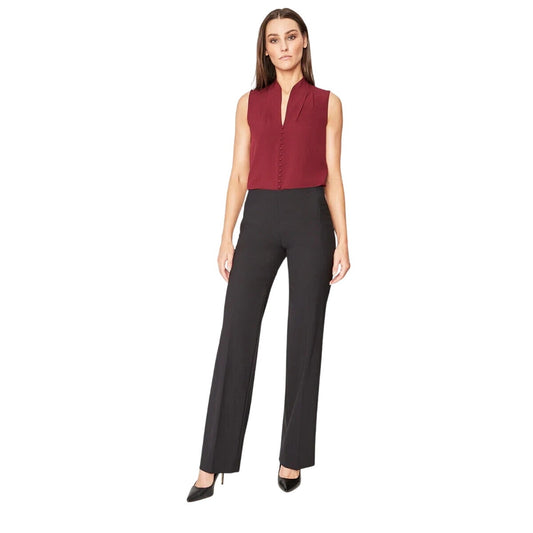 Tahari Women's “Terry Straight” Dress Pants w/ Pockets in Black