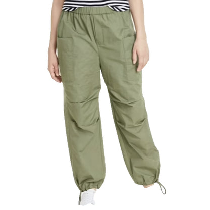 On 34th Women's Cotton Patch-Pocket Jogger Pants in Olivine Green