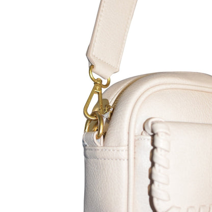 Style & Co. Women's Whipstitch Camera Crossbody Bag in Alabaster Tan