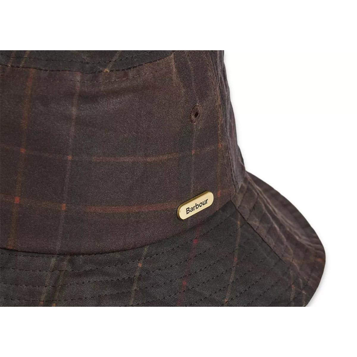 Barbour Hazelwood Waxed Cotton Bucket Hat in Classic Tartan
