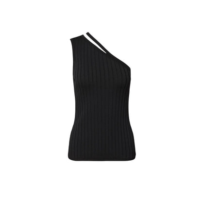 HUGO by HUGO BOSS Women's One-Shoulder Knit Top in Black