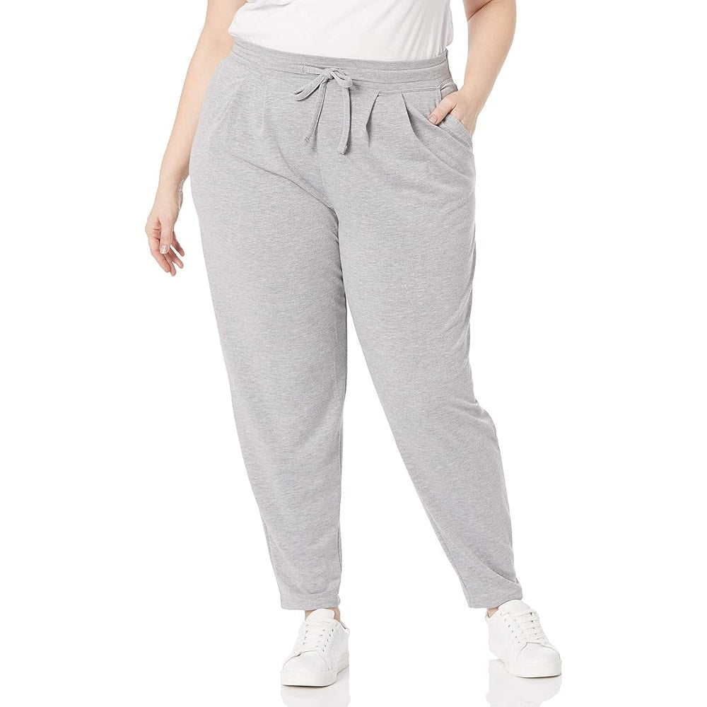 HUE Play Solid Gray Relaxed Fit Joggers, French Terry