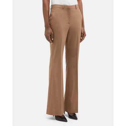 Theory High-Waist Flare Pant in Palomino Stretch Wool