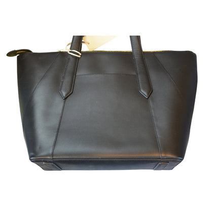 Radley London "Bruton Street" Large Zip-Top Leather Tote Bag in Black