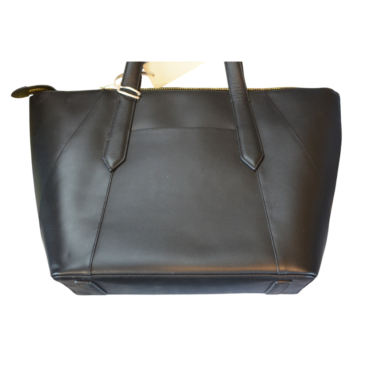 Radley London "Bruton Street" Large Zip-Top Leather Tote Bag in Black