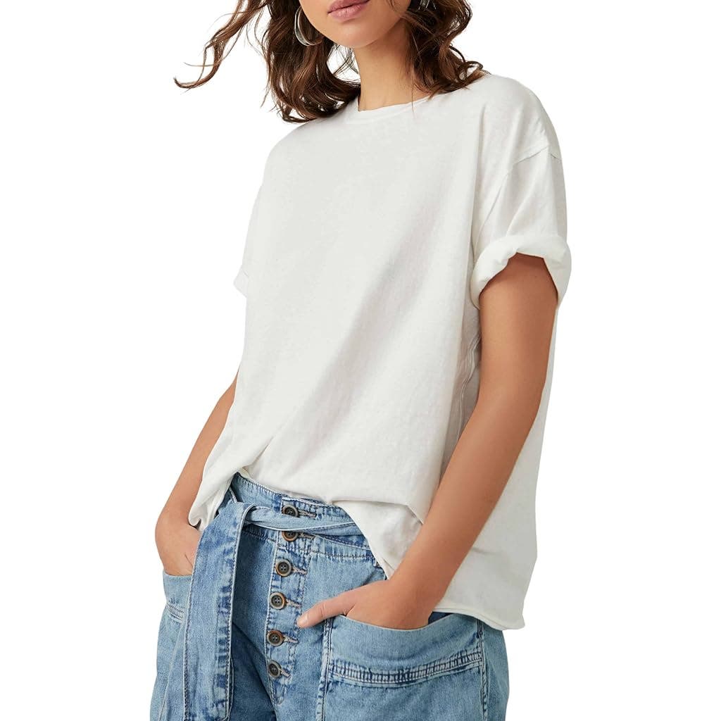 Free People Boyfriend T-Shirt Gardenia, Size Small