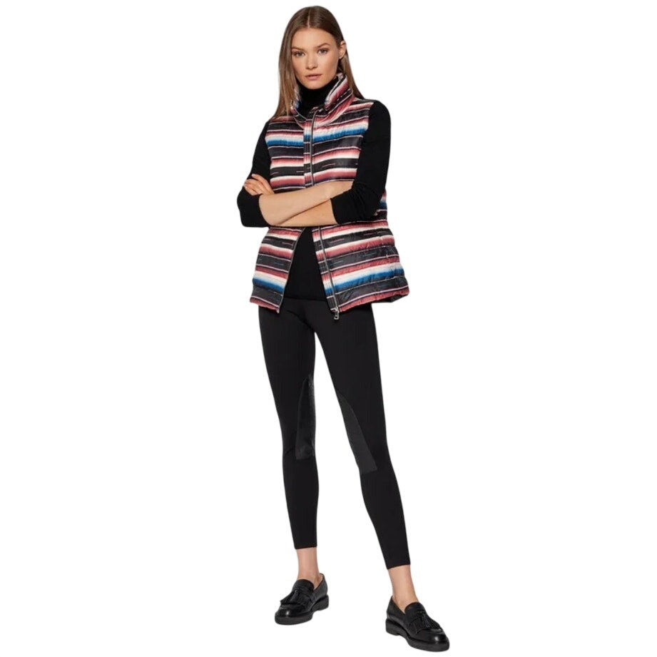 Lauren Ralph Lauren Women's Striped Vest Puffy Nylon